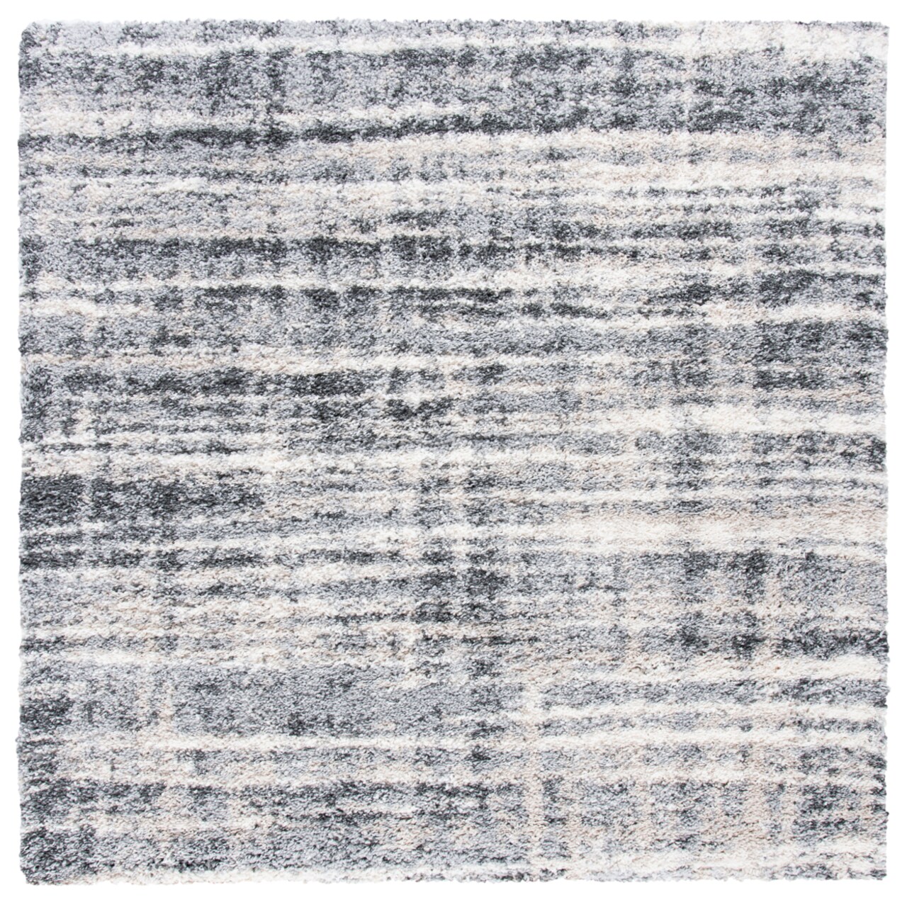 Safavieh Fontana Shag Collection Fnt856G Grey / Ivory Rug Area Rug Carpet